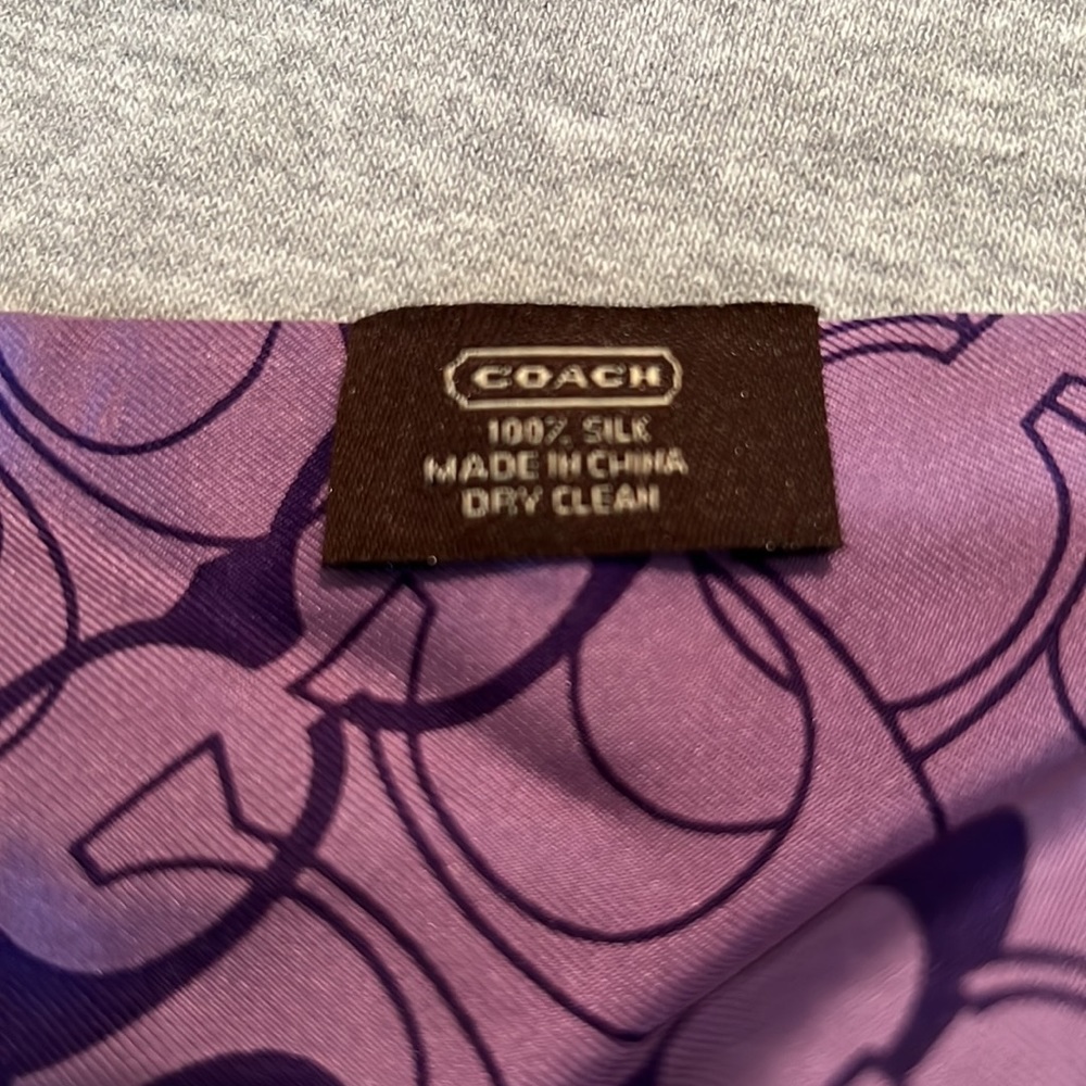 Vintage Coach Reversible 100% Silk Headband, Bag Tie, Ponytail Tie *RARE Color* - Picture 4 of 4